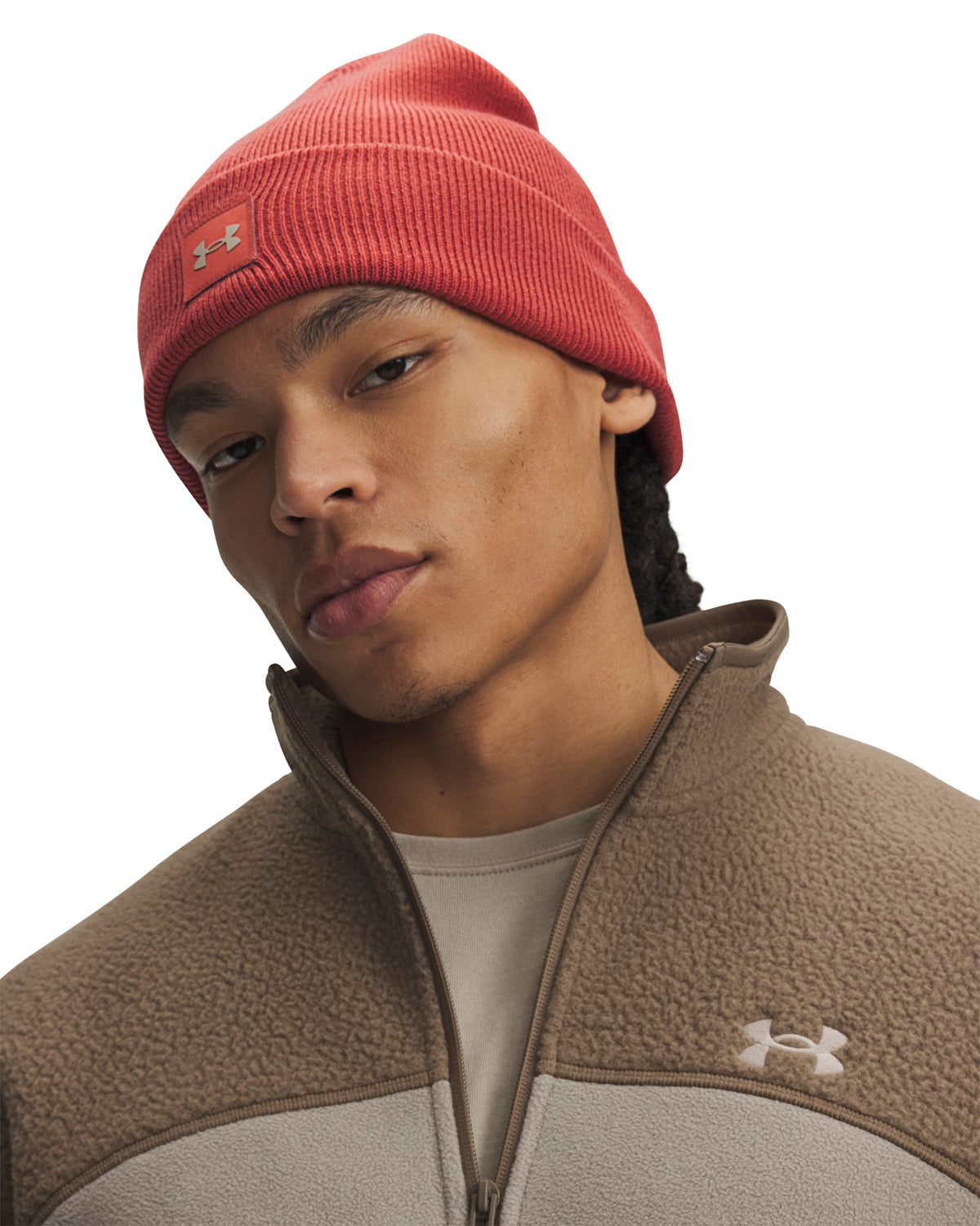 Under Armour Halftime Cuff Beanie - Heritage Red – detail view