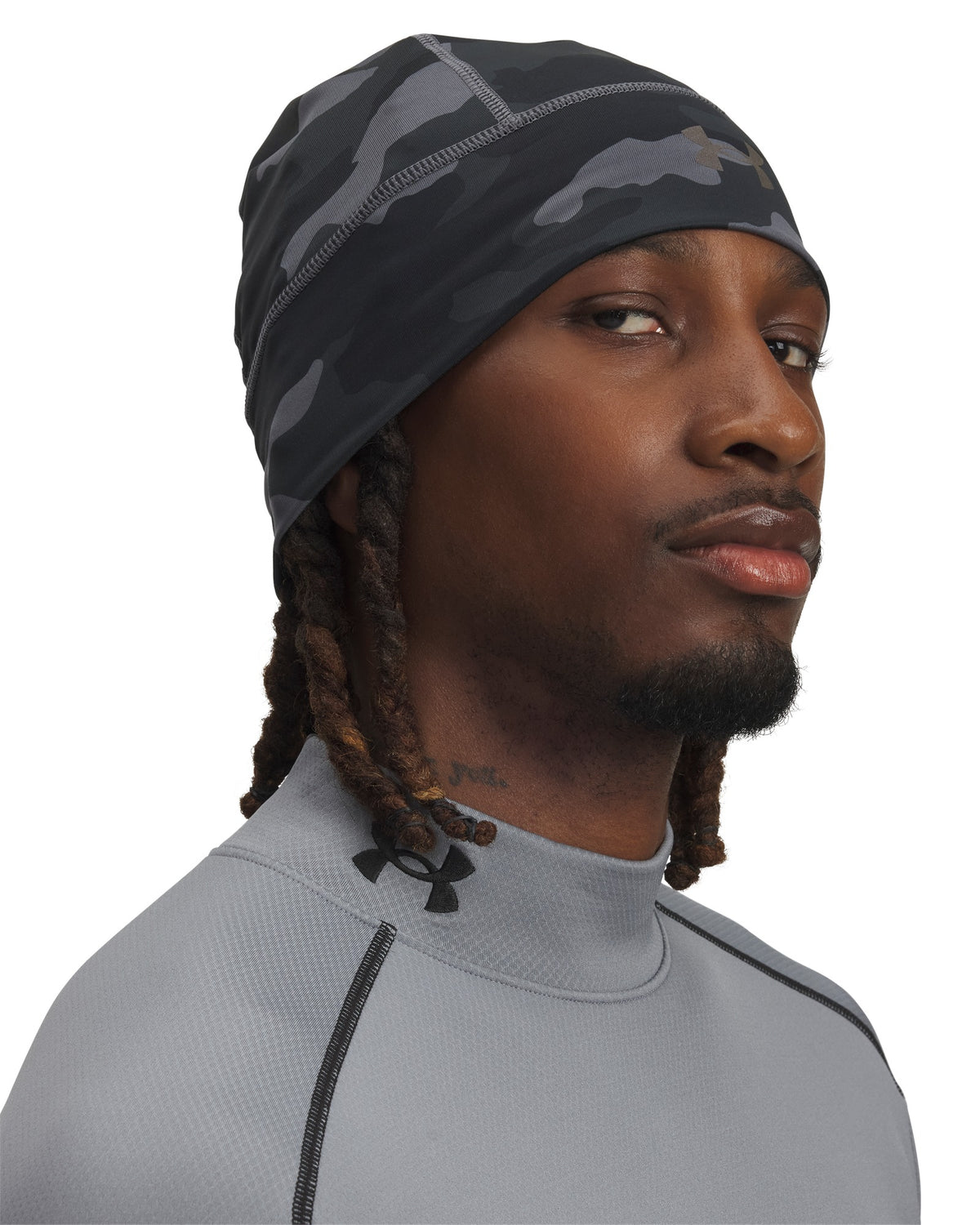 Under Armour Velociti Storm Beanie - Castlerock / Black – detail view