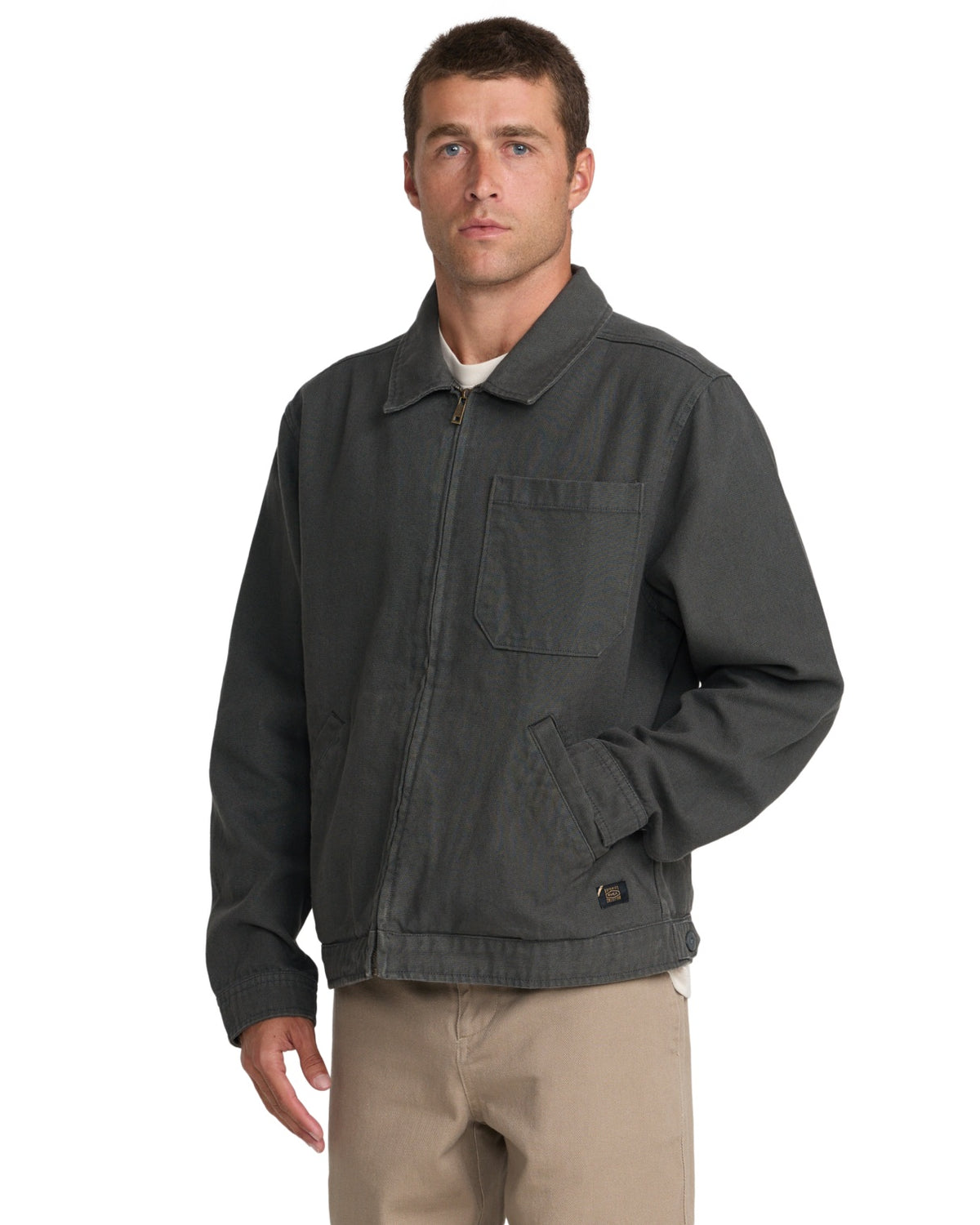 RVCA Dayshift 2 Jacket - Washed Black - on model, side