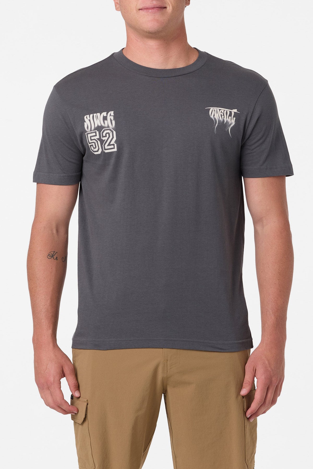 O'Neill Shadow Classic SS T-Shirt - Dark Shadow - on model, front
