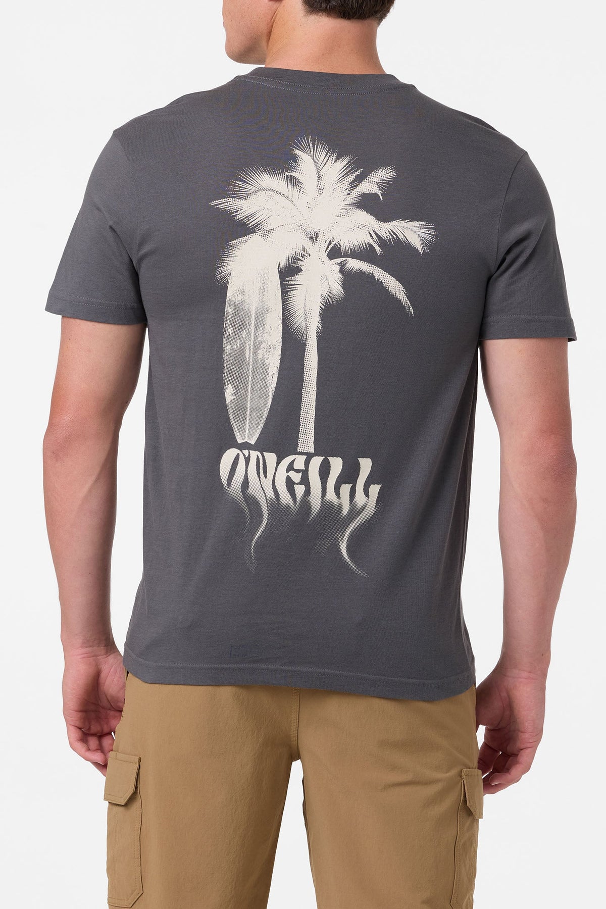 O'Neill Shadow Classic SS T-Shirt - Dark Shadow - on model, back
