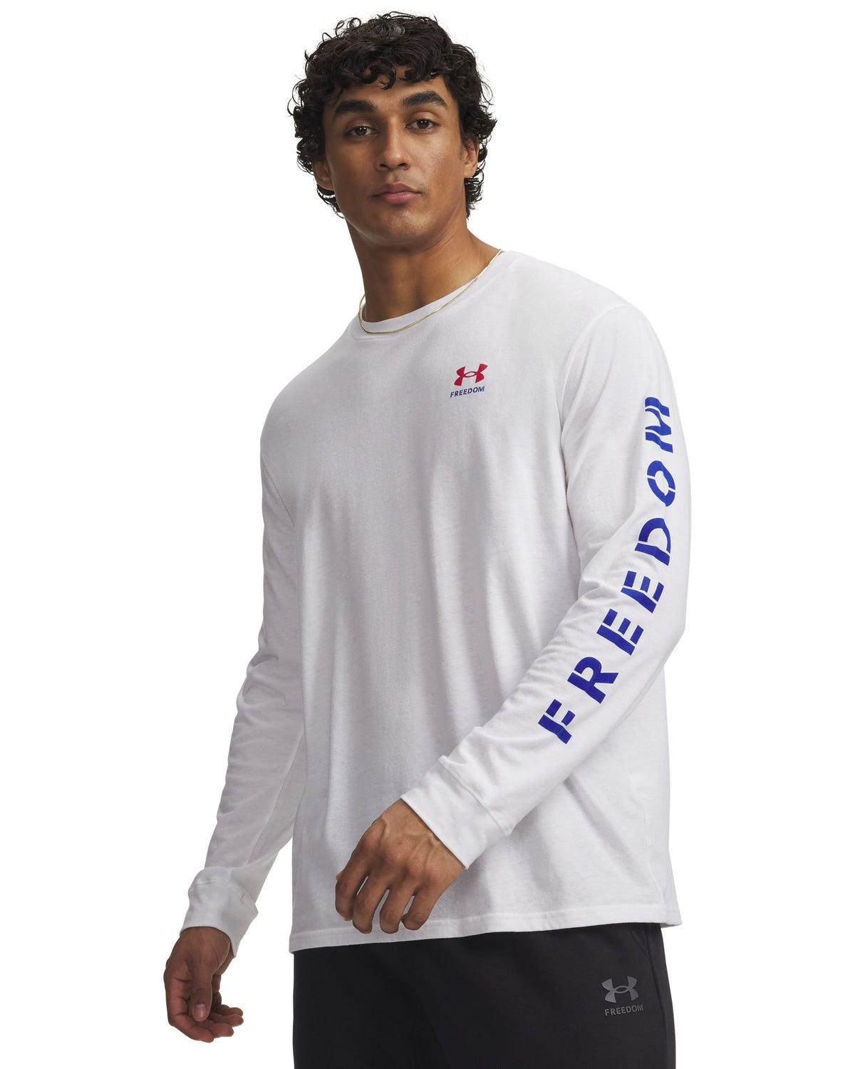 Under Armour Freedom Flag LS T-Shirt - White / Royal