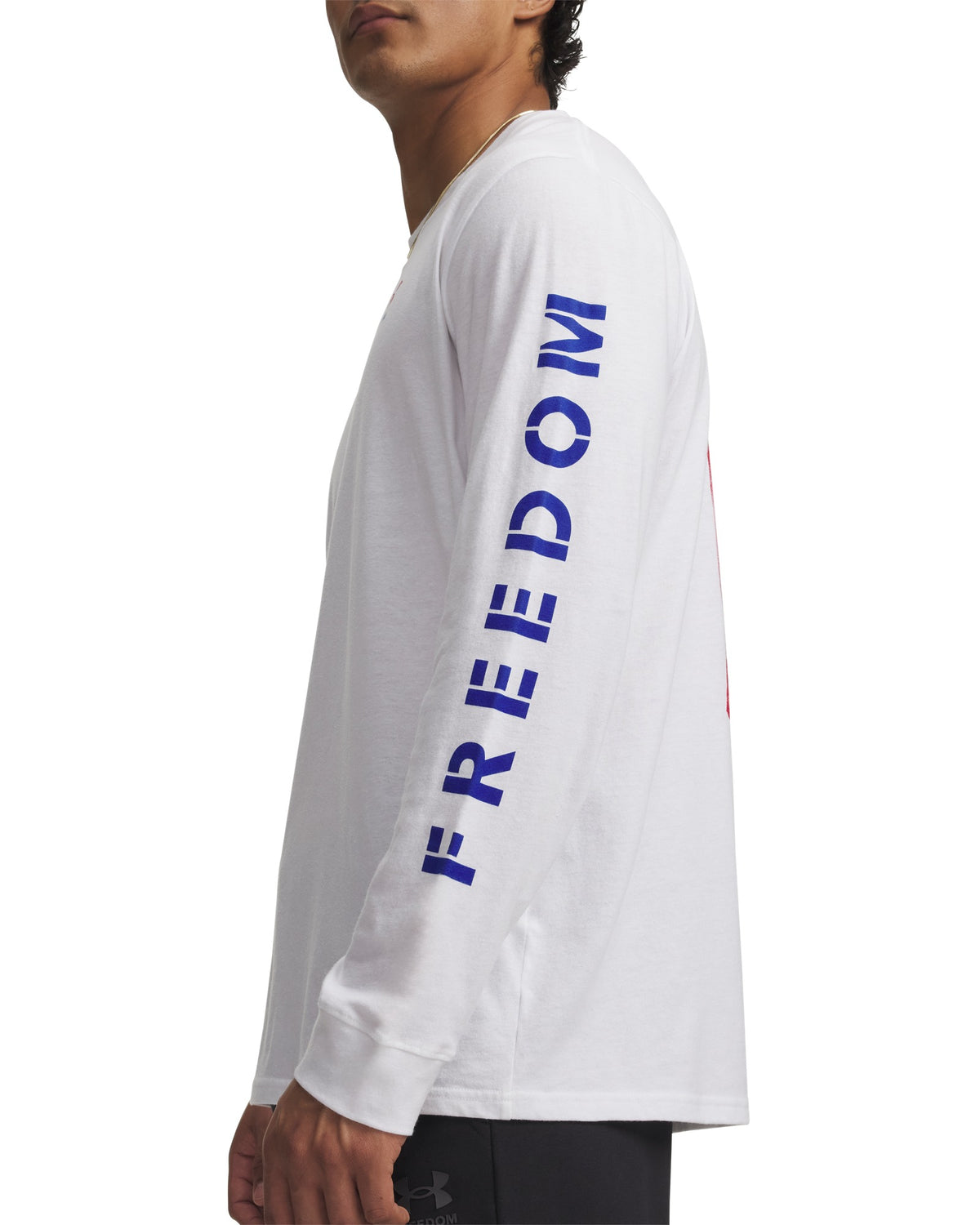 Under Armour Freedom Flag LS T-Shirt - White / Royal – detail view