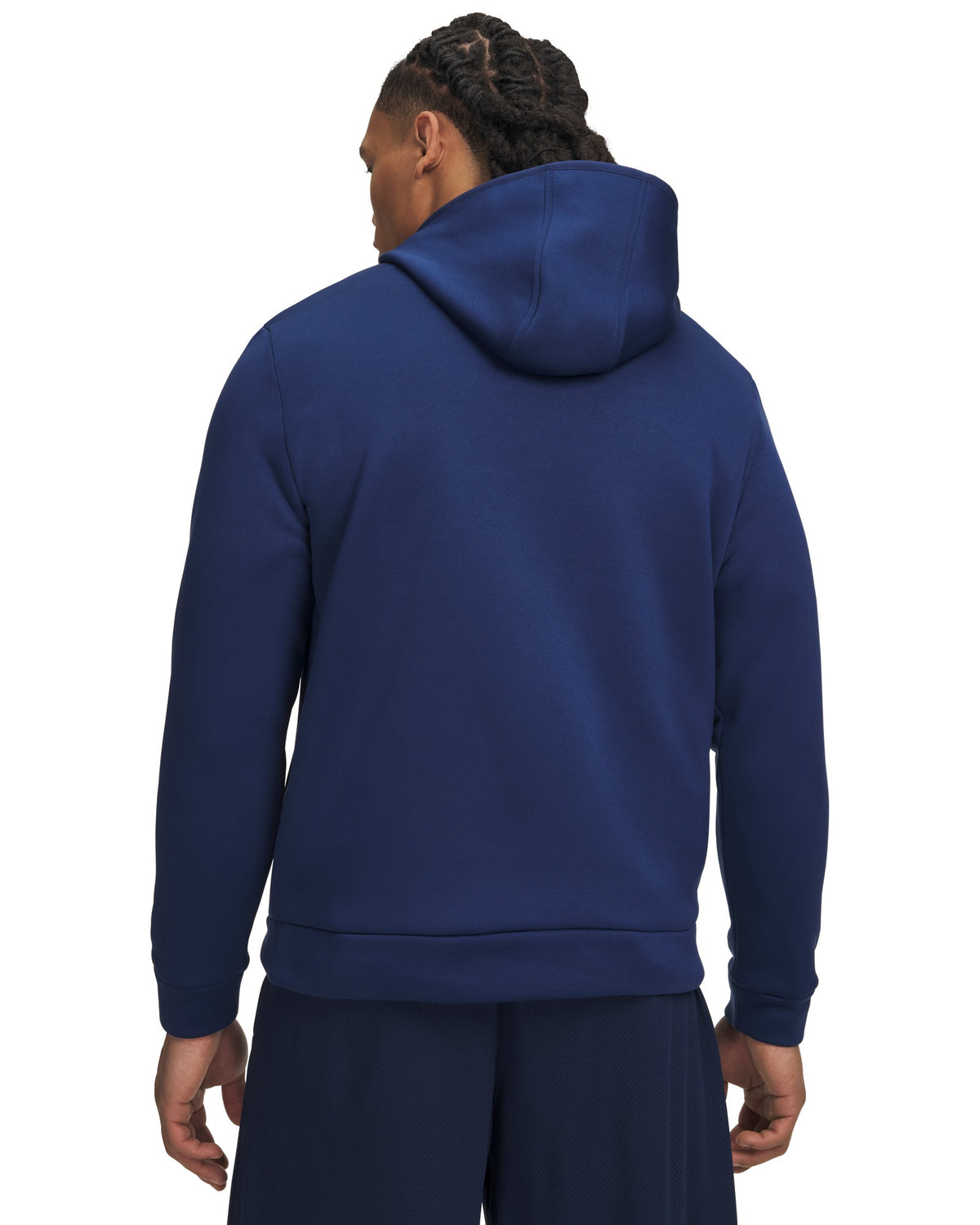 Under Armour Armour Fleece Big Logo Hoodie - Blackout Navy / Aegean Blue – back view