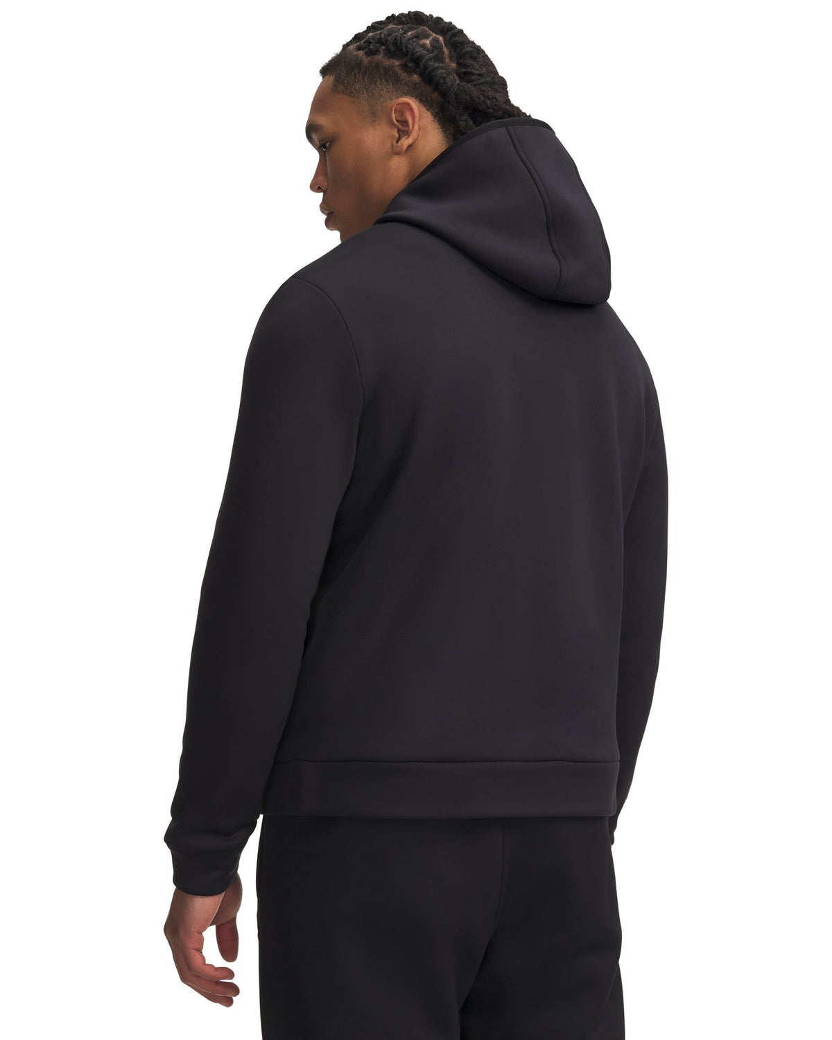 Under Armour Armour Fleece Hoodie - Black / White - on model, back
