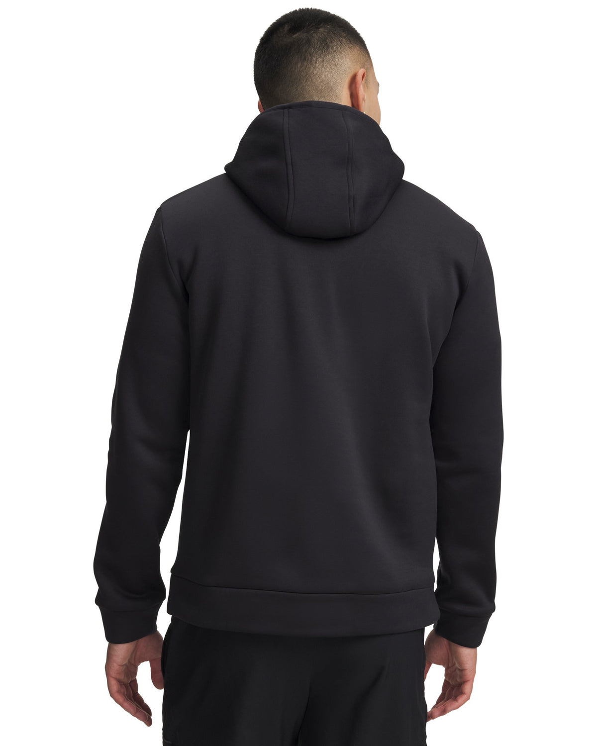 Under Armour Armour Fleece Big Logo Hoodie - Black / White - on model, back