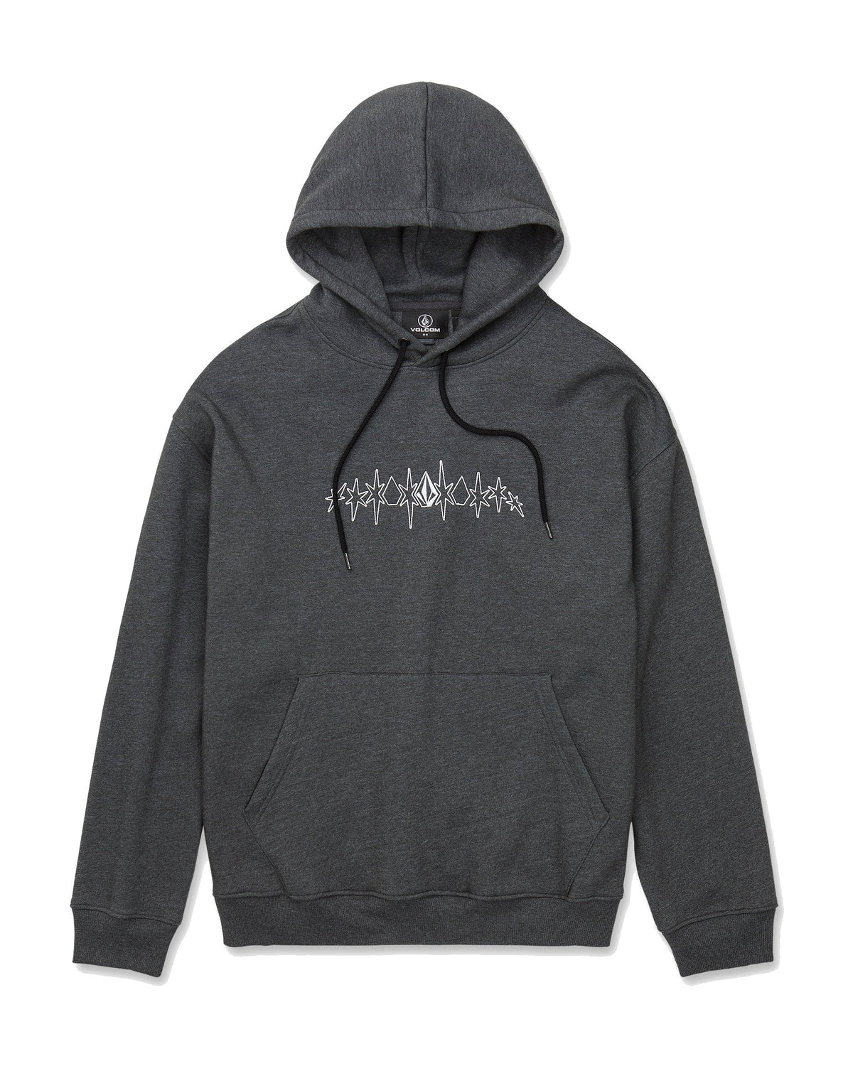 Volcom Super Stoned Men's Pullover Hoody - Washed Black Heather - front