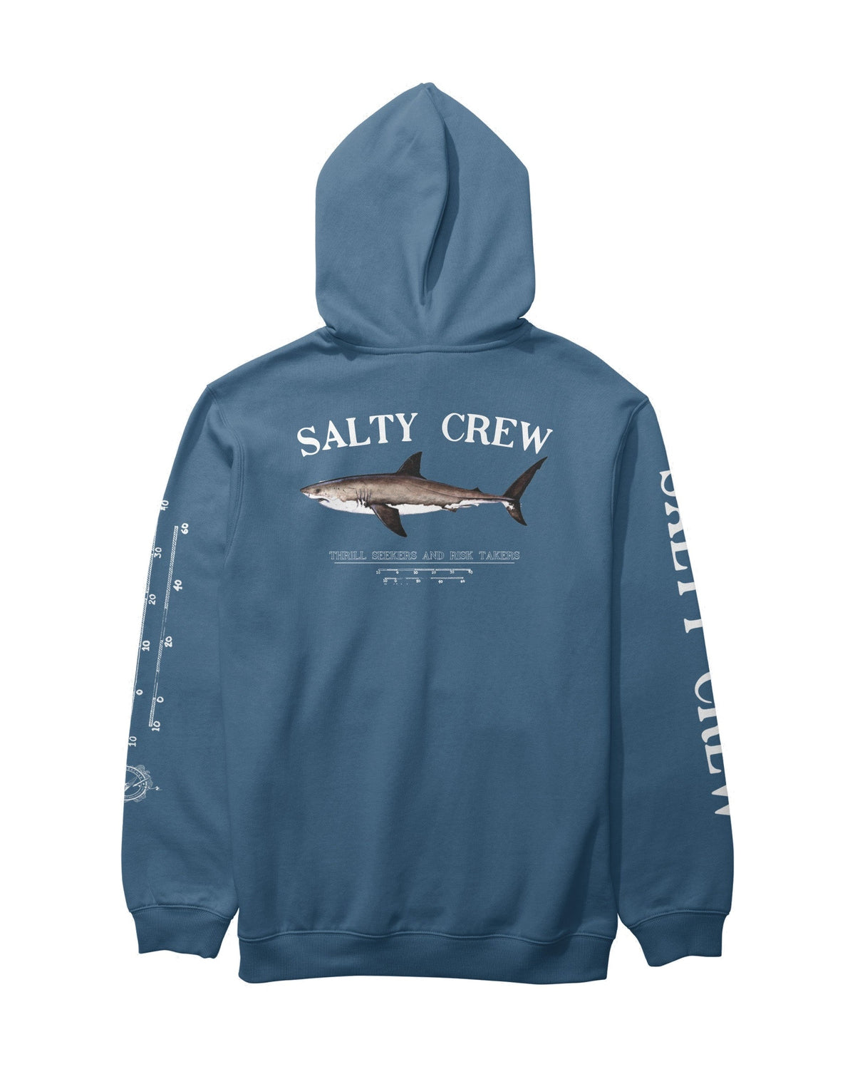 Salty Crew Bruce Fleece Hoodie - Cast Blue – back view