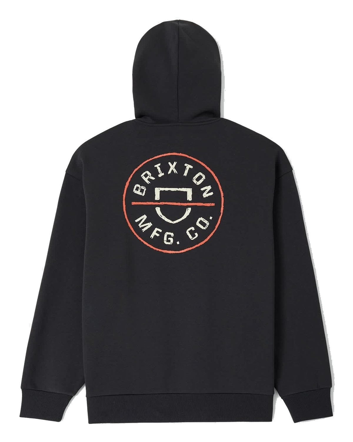 Brixton Crest II Hoodie - Black – back view