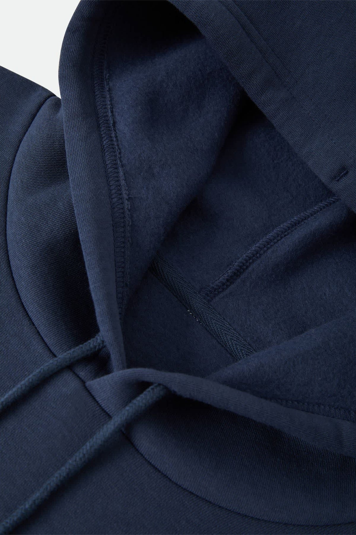 Brixton Trademark Hoodie - Washed Navy – hood detail