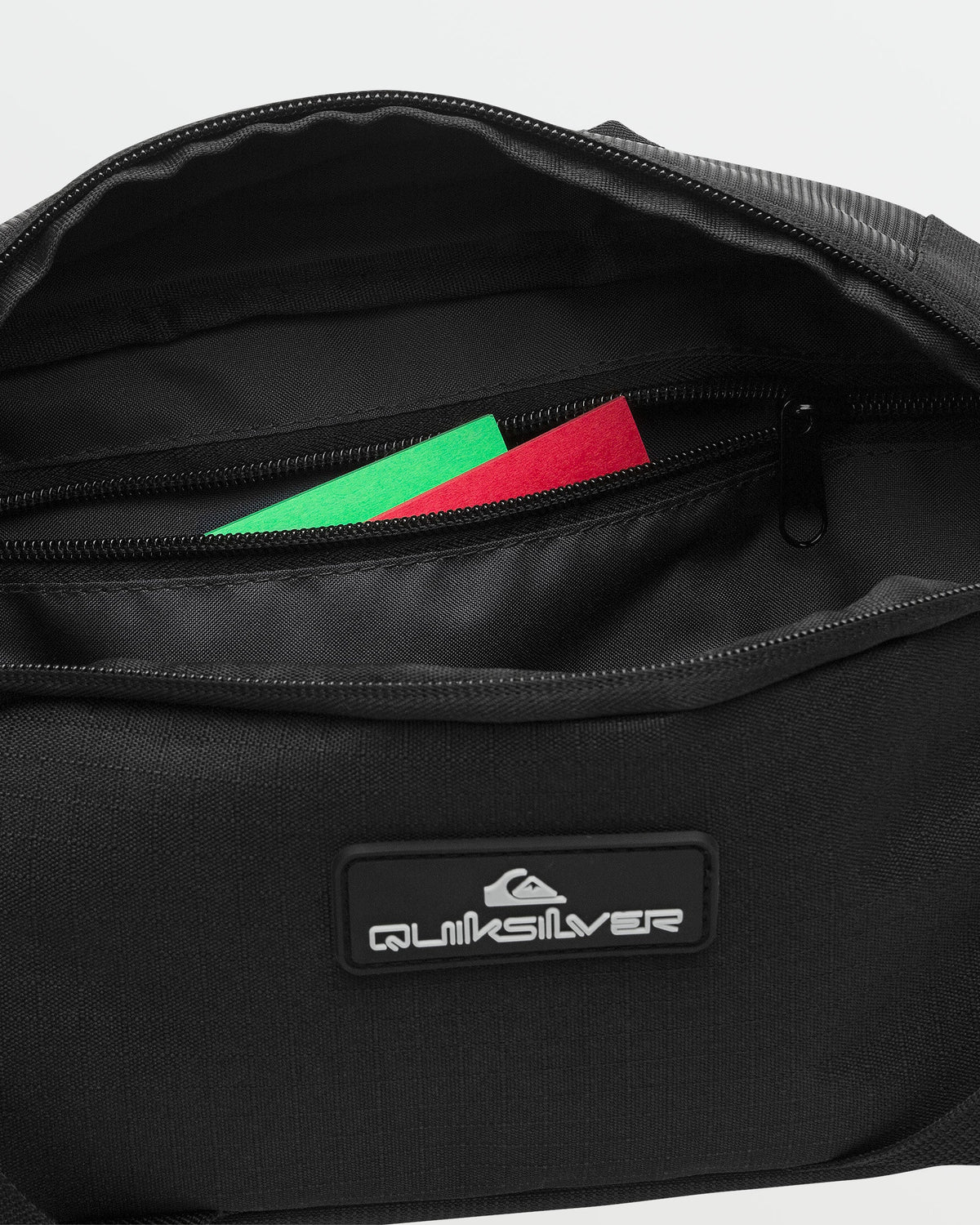Quiksilver Tailblock Waistpack - Black - inside the main compartment