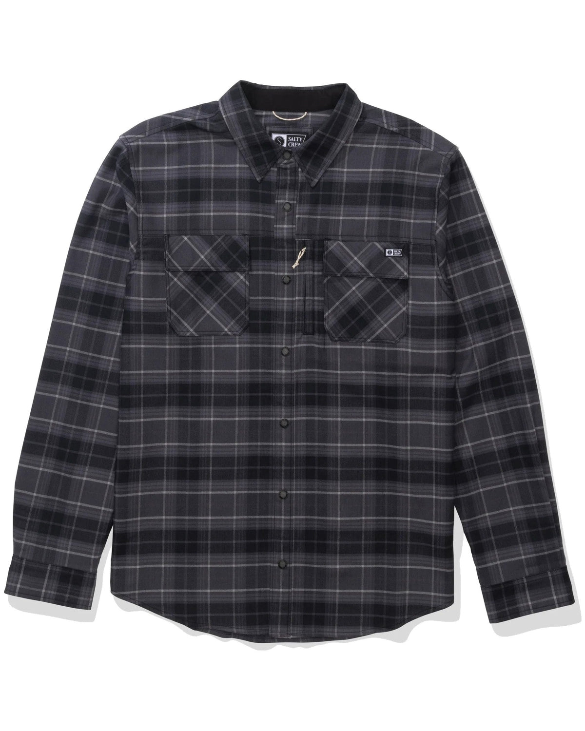 Salty Crew Fathom Tech Flannel - Black Grey