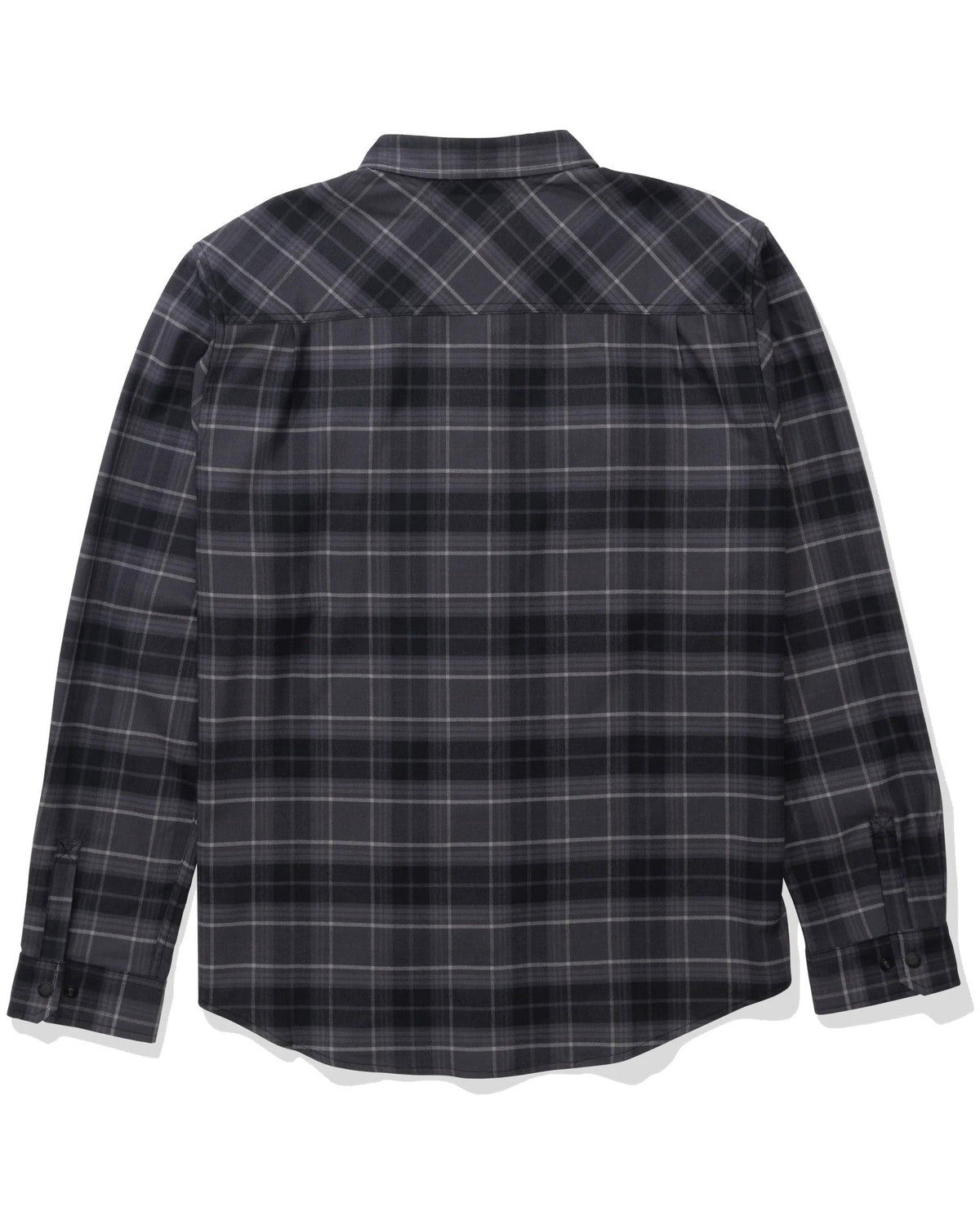 Salty Crew Fathom Tech Flannel - Black Grey – back view