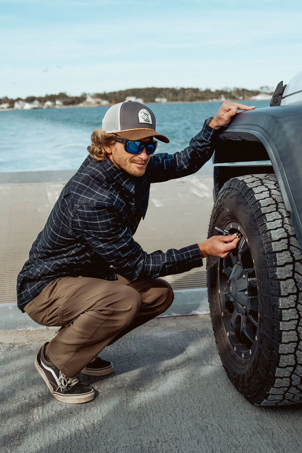 Salty Crew Fathom Tech Flannel - Black Grey – worn
