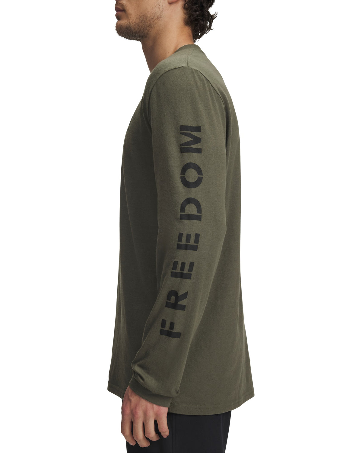 Under Armour Freedom Flag LS T-Shirt - Marine OD Green / Black – detail view