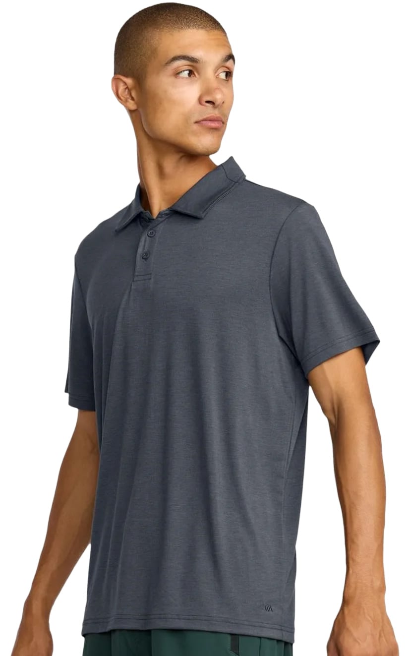 RVCA Balance Polo - Garage Blue – back view