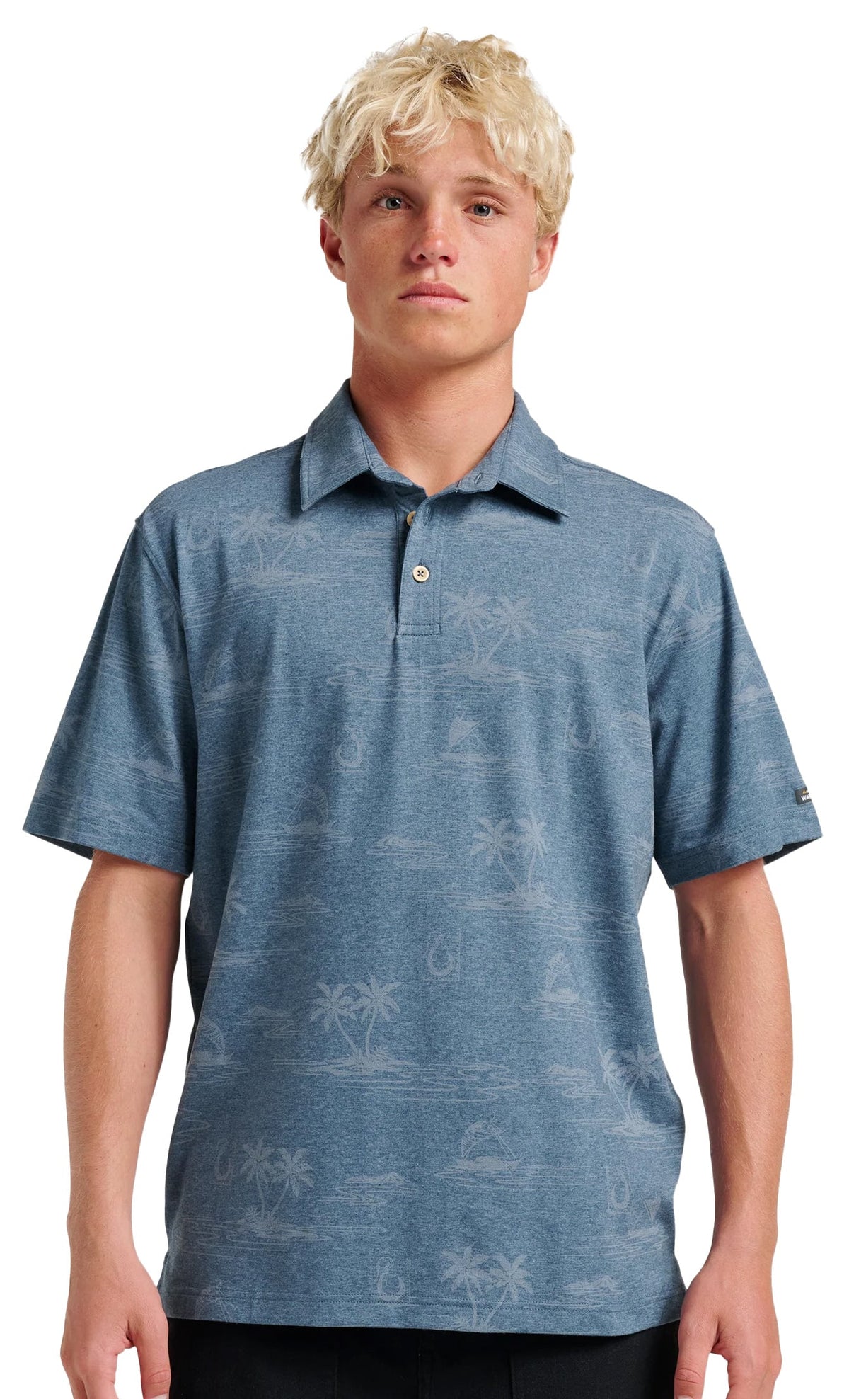 Quiksilver Waterman Island Daze Polo - Real Teel Heather