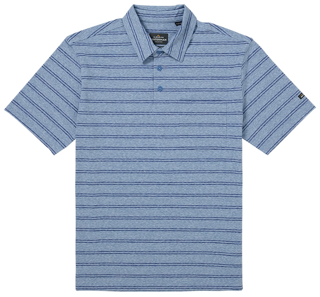 Quiksilver Waterman Shank UPF 50 Men's Short Sleeve Polo - Riviera