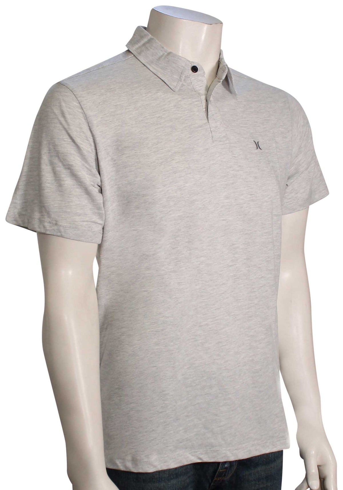 Hurley H2O-Dri Ace Polo - Heather Grey, front view