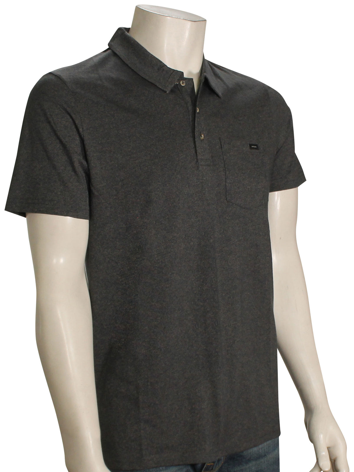Rip Curl Too Easy Polo - Black Marle, front view