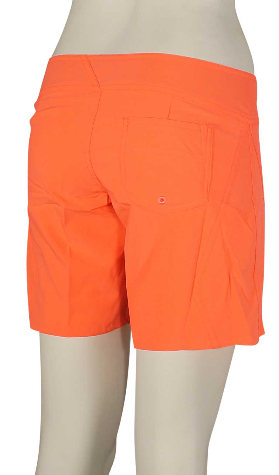 Volcom Simply Solid 7" Women's Boardshorts - Electric Coral, back view