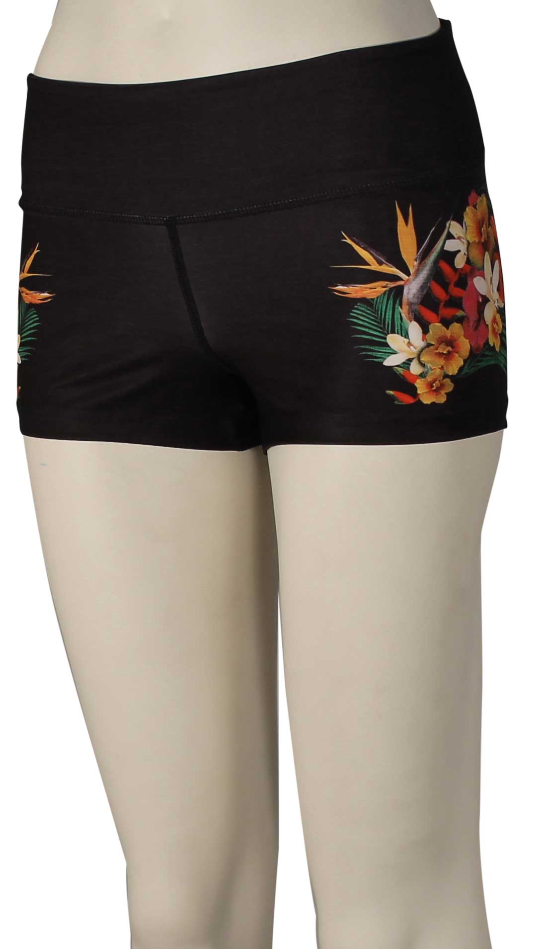 Hurley Women's Compression Floreal Surf Shorts - Black