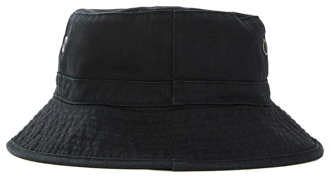 Rip Curl Icons Mid Brim Bucket Hat - Washed Black – back view