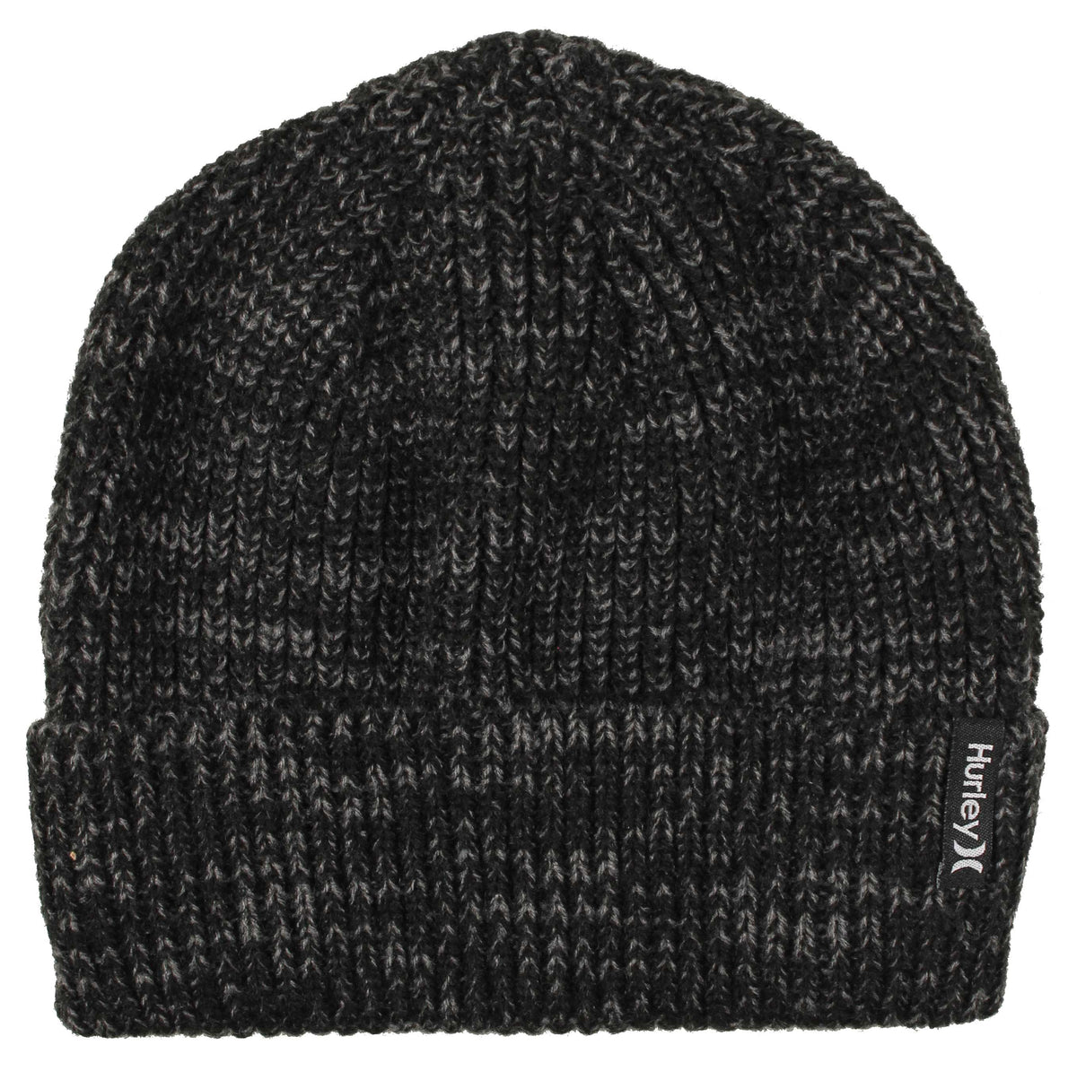 Hurley Max Cuff Beanie - Black / Wolf Grey, front view