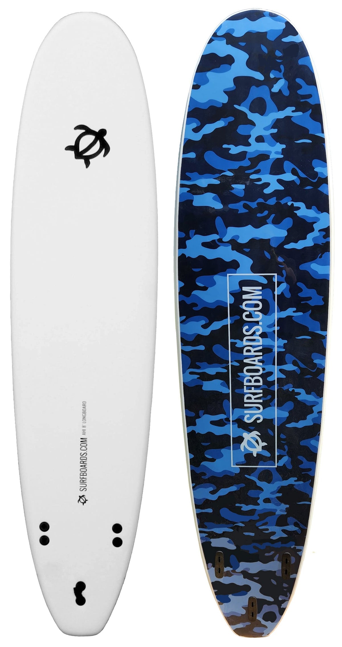 Surfboards.com Ahi 8' Longboard Surfboard - Blue Camo