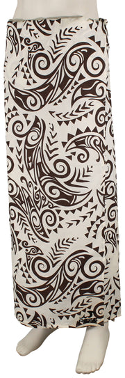 Aces Men's Lavalava - Bone / Brown, front view