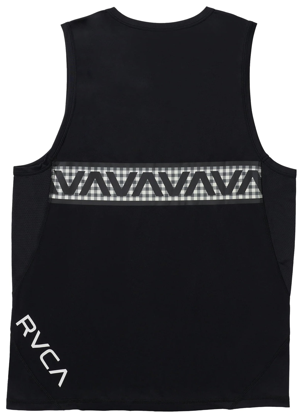 RVCA Hawaii Sport Vent SL Tank - Black / White – back view