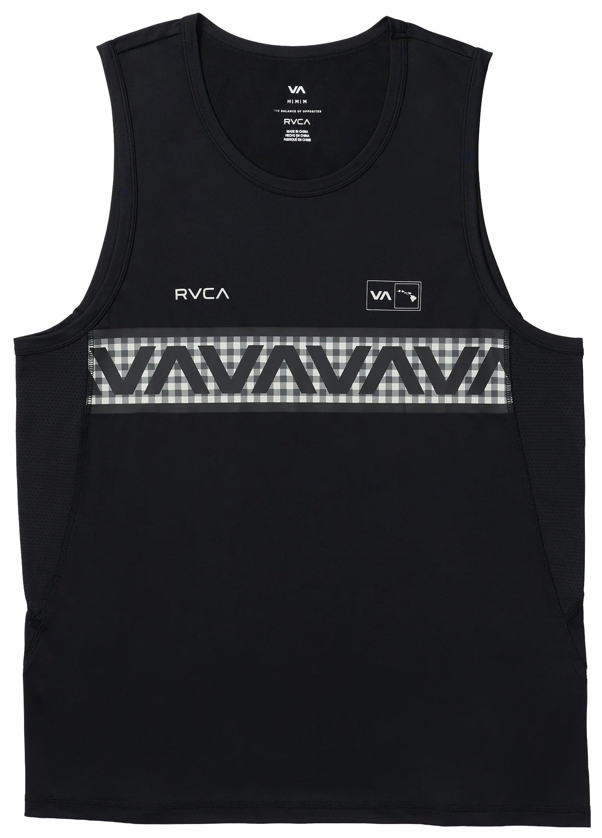 RVCA Hawaii Sport Vent SL Tank - Black / White