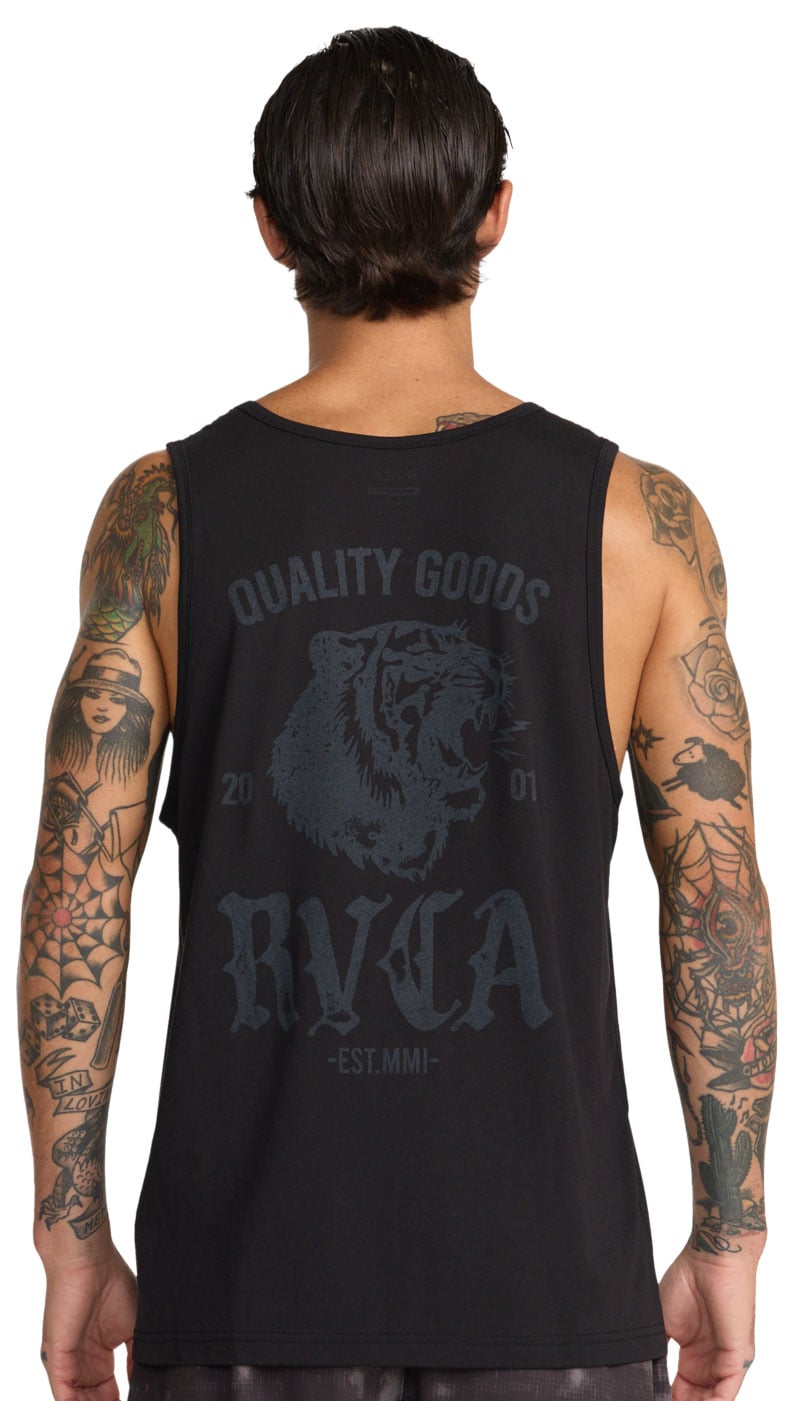 RVCA Big Cat Men's Tank - Black – back view