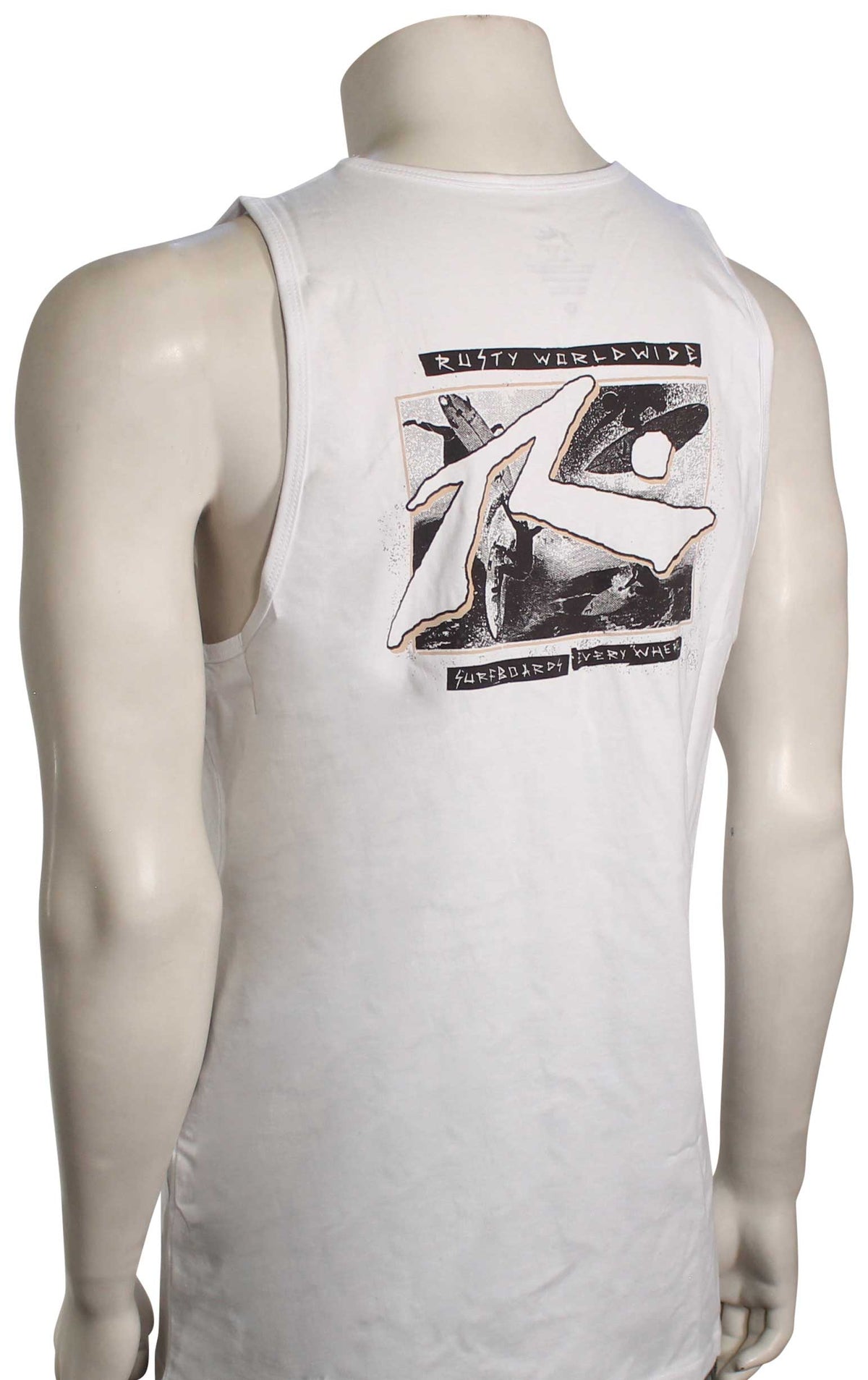 Rusty Slasher Tank - White, back view
