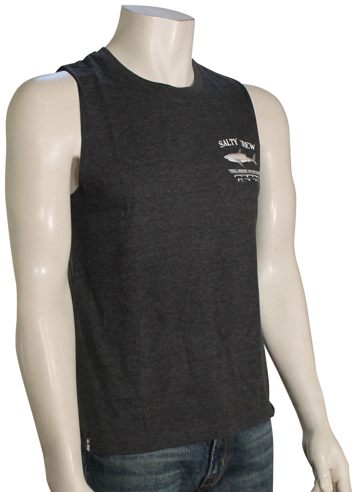 Salty Crew Bruce Muscle Tank - Dark Grey Heather, front view