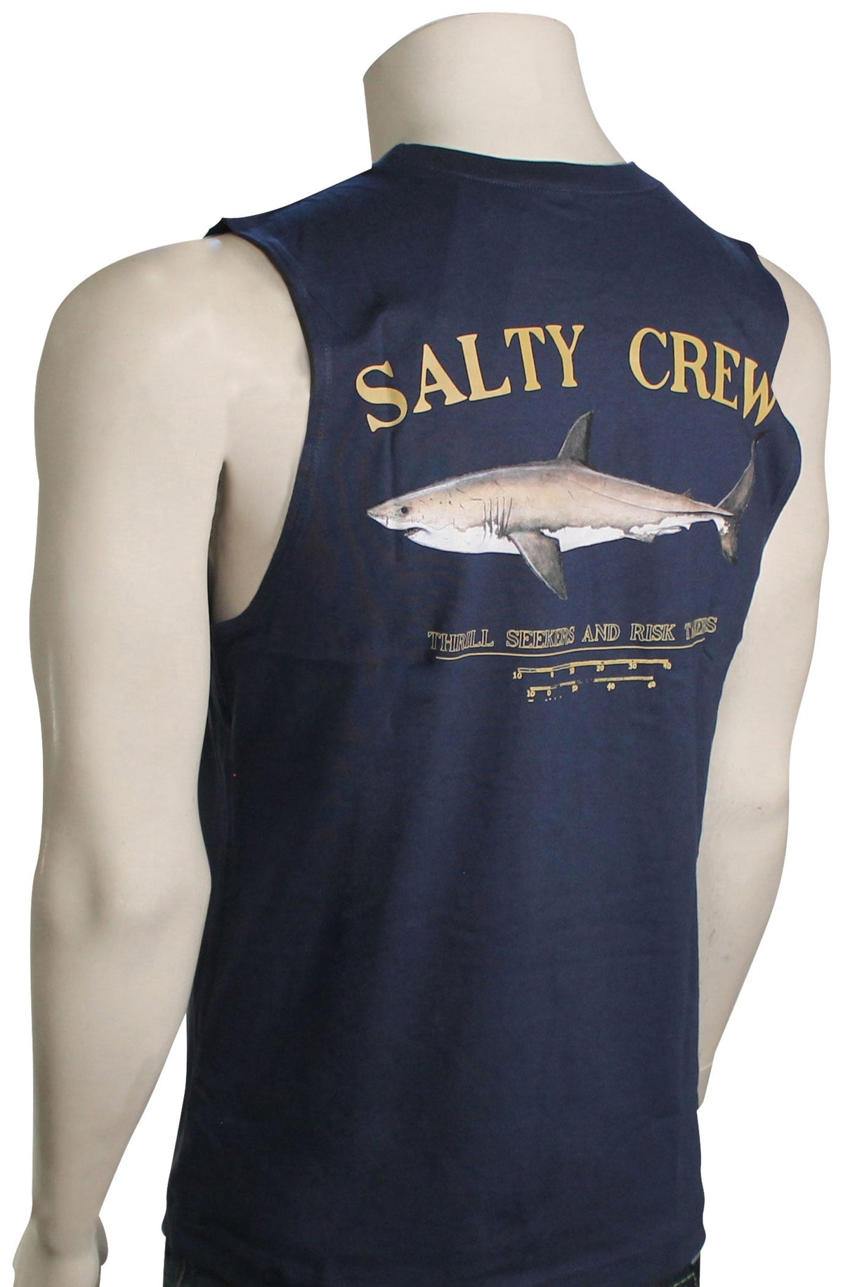 Salty Crew Bruce Muscle Tank - Navy – back view