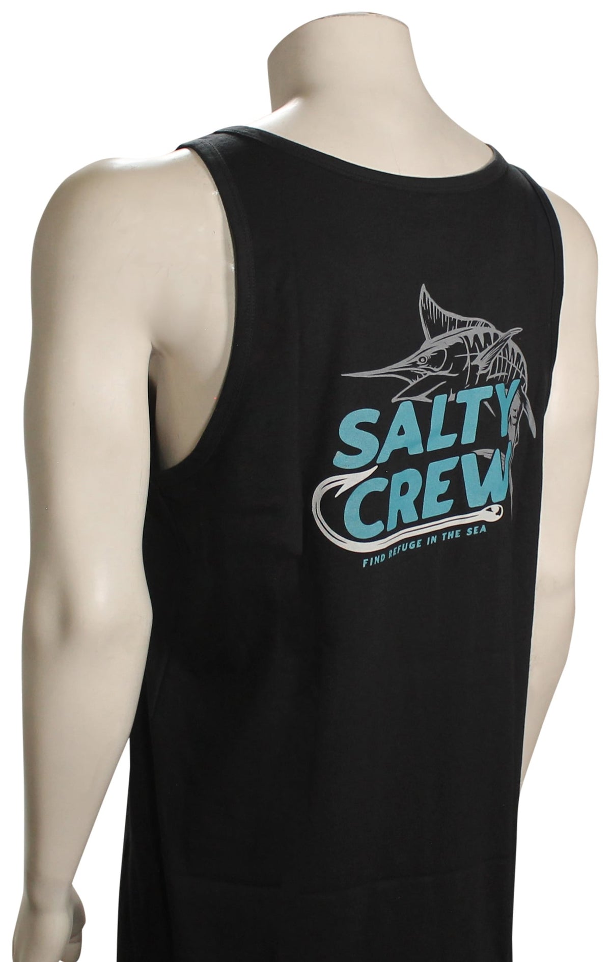 Salty Crew Hook Up Tank - Black – back view