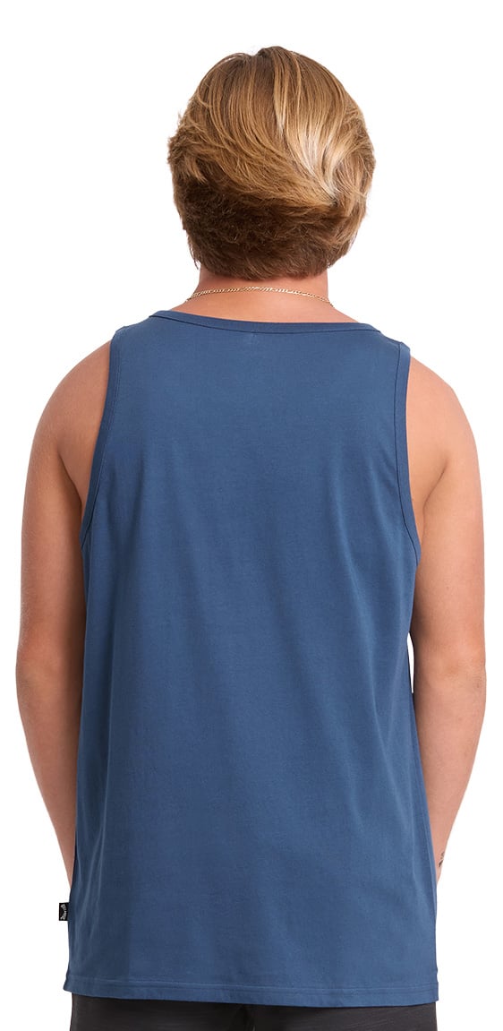 Billabong Rotor Diamond Premium Men's Tank - Dark Denim – back view