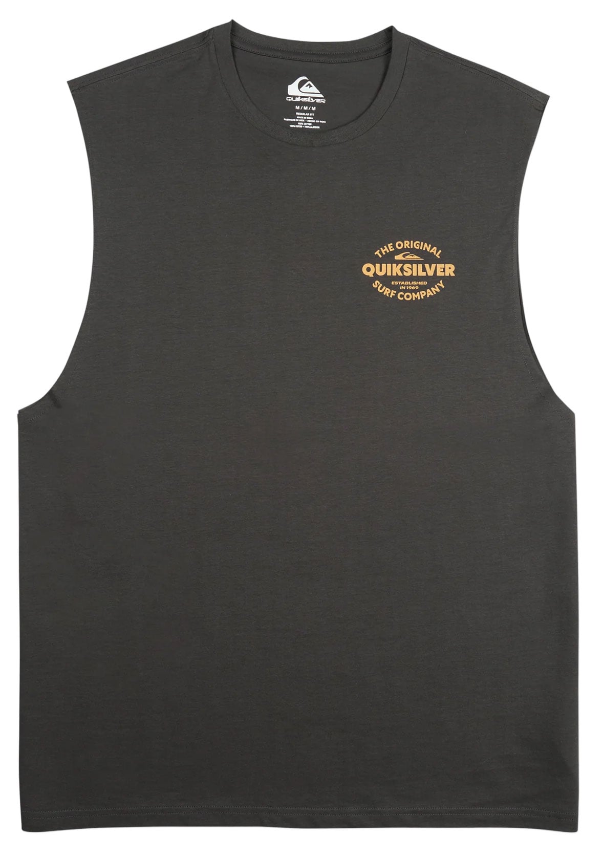 Quiksilver Men's The Shed Tank Top - Oversized Cotton Muscle Tank, Phantom