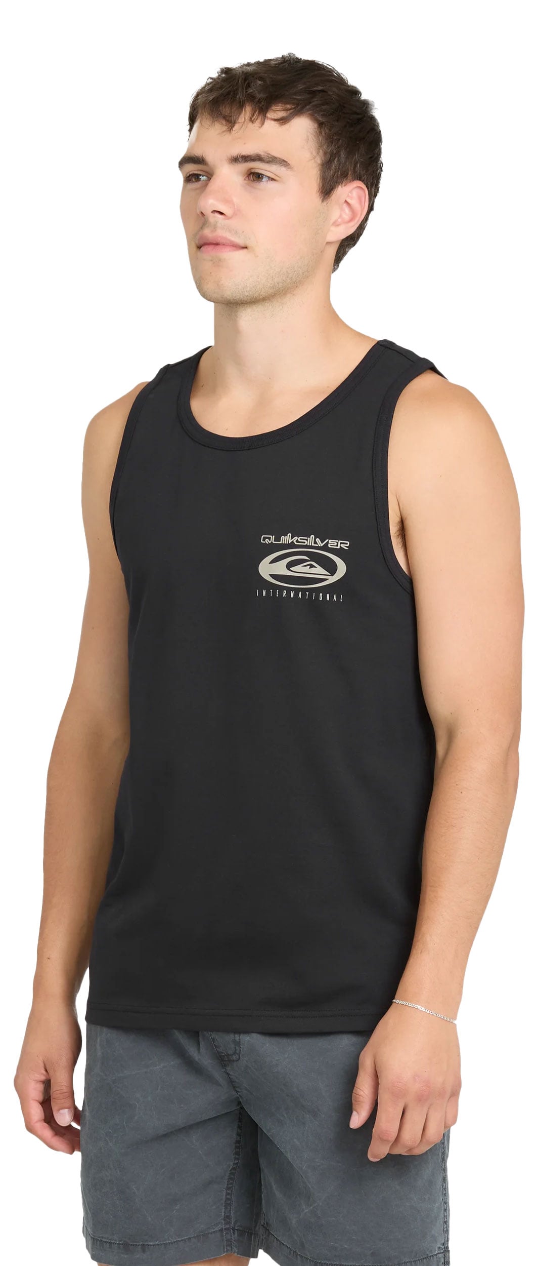 Quiksilver Men's QS International Tank Top - Regular Fit, Black – alternate view 1