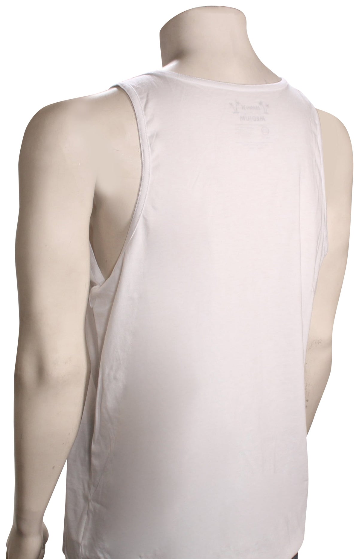 Hurley Linier Palm Tank - White – back view