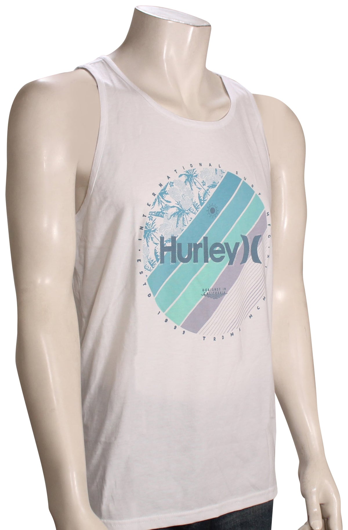 Hurley Linier Palm Tank - White