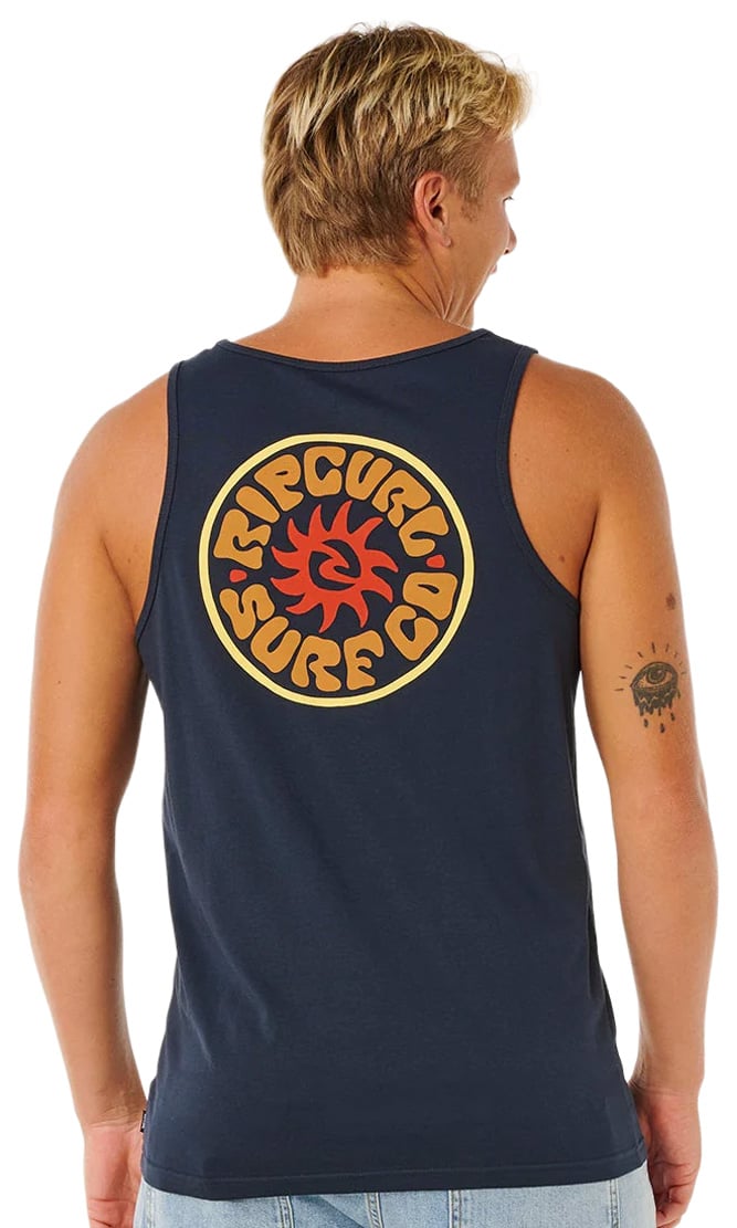 Rip Curl Pacific Rinse Men's Tank - Dark Navy – back view