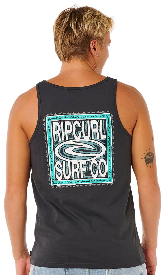 Rip Curl Trad Men's Tank - Washed Black – back view