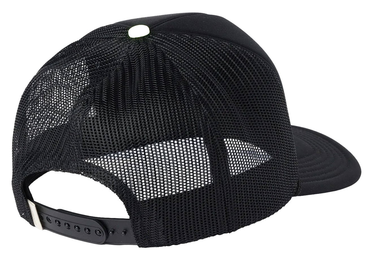 O'Neill Women’s Rivi Hawaii Trucker Hat - High Crown Snapback Cap with Mesh Back, Black – back view