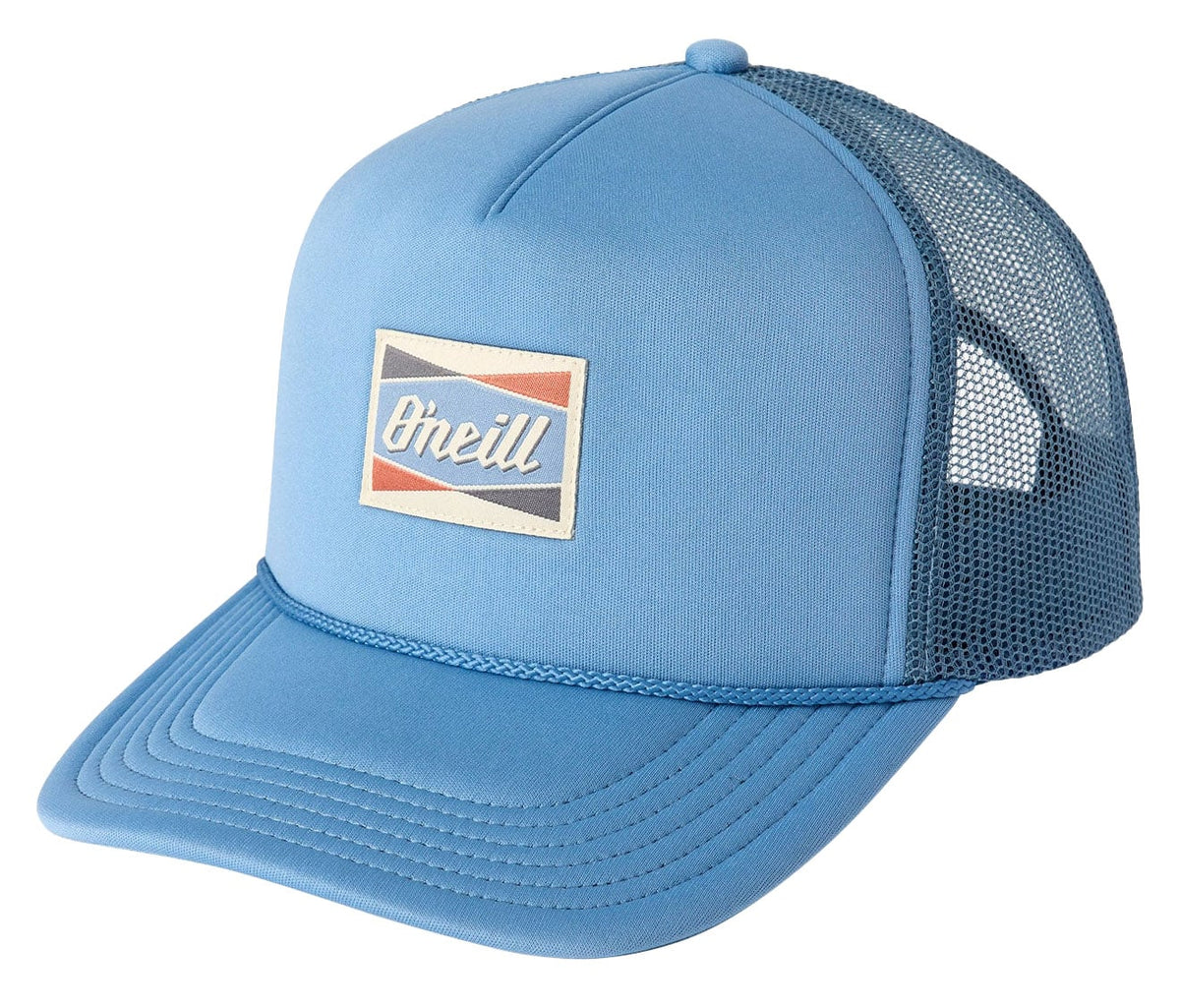 O'Neill Women’s Hexa Patch Trucker Hat - High Crown Snapback Cap, Captain's Blue