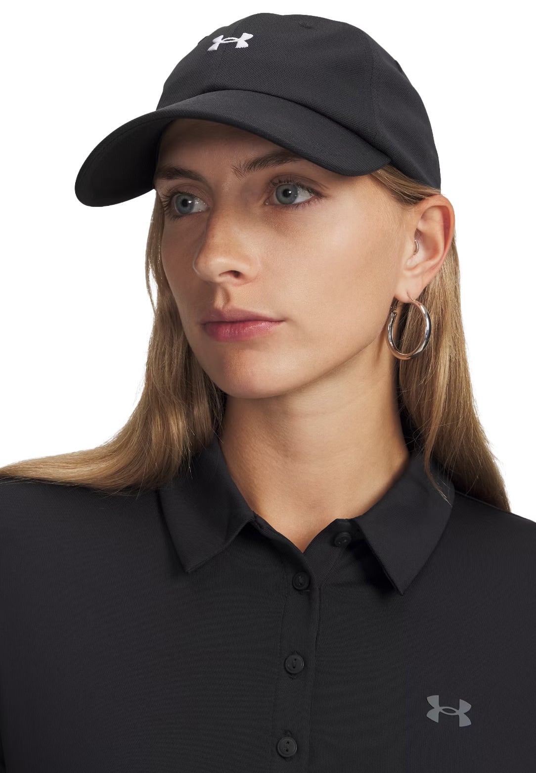 Under Armour UA Blitzing Low Women's Hat - Adjustable, Black / White – alternate view 1