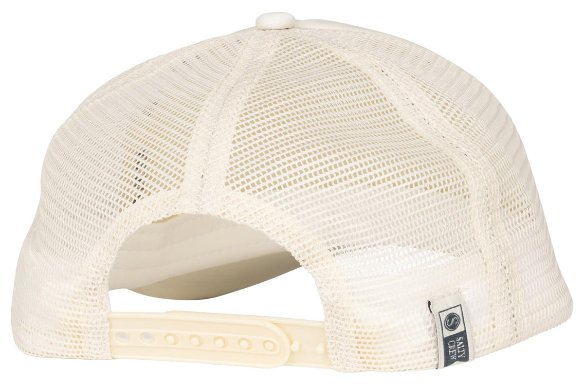 Salty Crew Pitstop Women's Trucker Hat - Off White – back view