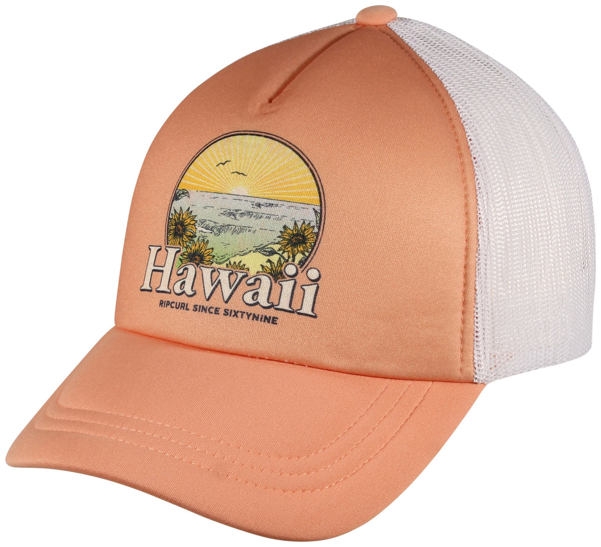 Rip Curl Golden Hour Women's Trucker Hat - Peach Hawaii