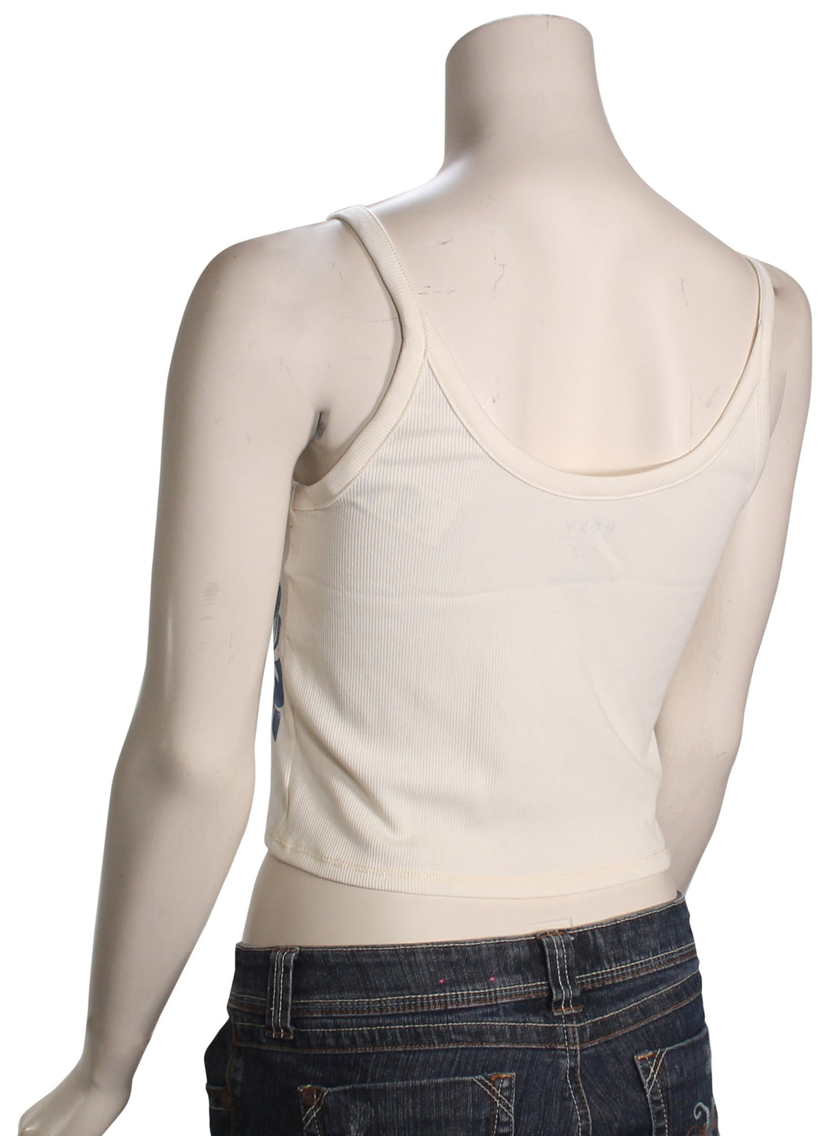 Roxy Flower Block Wonder Tank - White – back view